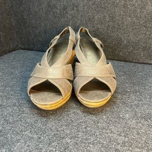 IMPO Womens Wedge Sandals Open Toe Shoes bronze moon dust Size 11 M